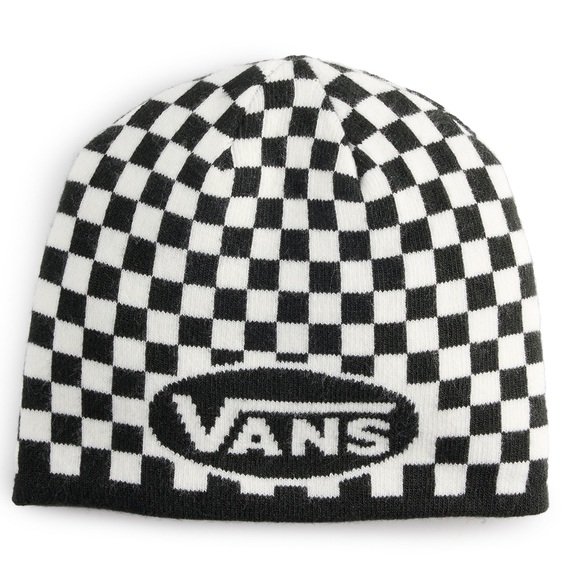 Vans beanie reversible black and white checkered NEW WITH TAGS! - Picture 4 of 4